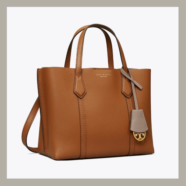 Tory Burch Perry Small Triple-compartment Tote Light Umber