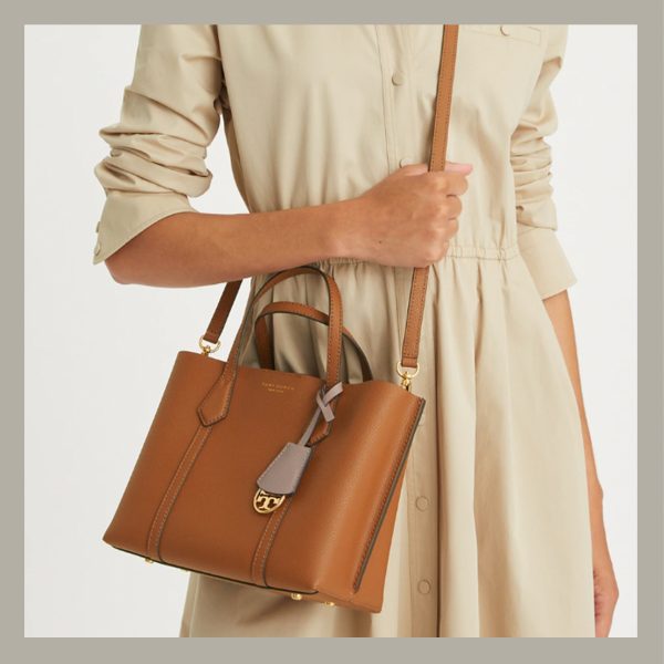 Tory Burch Perry Small Triple-compartment Tote Light Umber - Imagen 2