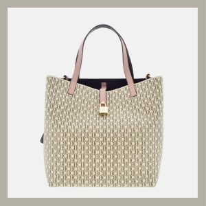Carolina Herrera Matryoshka Locked M Canvas Tiros Rosa