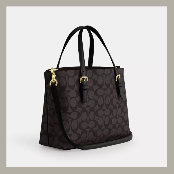 Coach Mini Tote Bag Mollie in Signature Canvas Brown & Black - Imagen 2