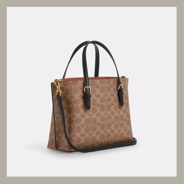 Coach Mini Tote Bag Mollie in Signature Canvas Tan - Imagen 2