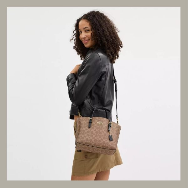 Coach Mini Tote Bag Mollie in Signature Canvas Tan - Imagen 5