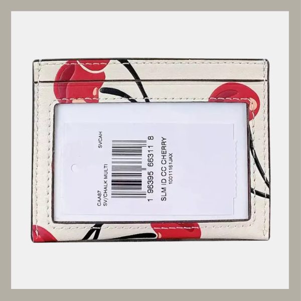 Coach Tarjetero Slim ID with Cherry Print - Imagen 2