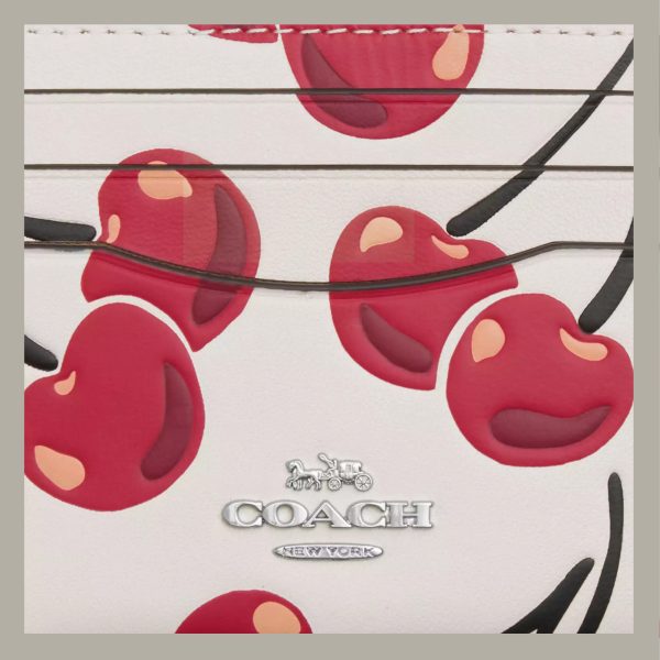 Coach Tarjetero Slim ID with Cherry Print - Imagen 3