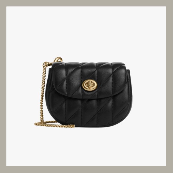 Coach Crossbody Turnlock Card Case Black