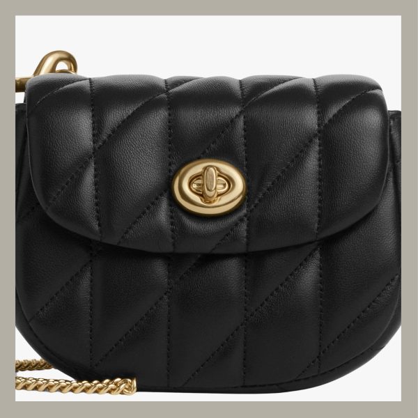 Coach Crossbody Turnlock Card Case Black - Imagen 3