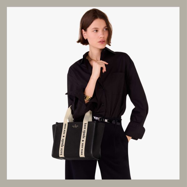 Kate Spade Tote Bag Small Canvas Black Multi - Imagen 6