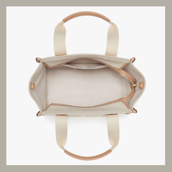 Kate Spade Tote Bag Small Canvas Light Fawn Multi - Imagen 5