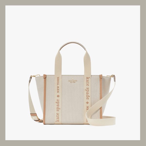 Kate Spade Tote Bag Small Canvas Light Fawn Multi