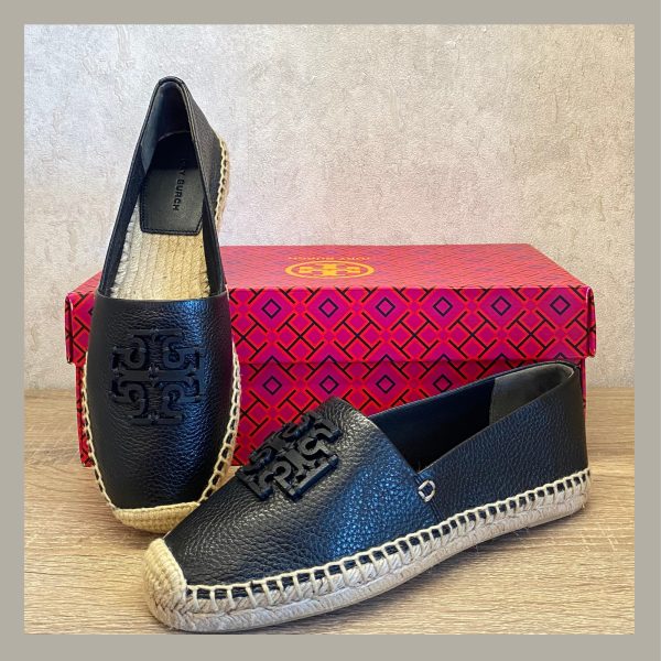 Tory Burch Zapato Apalgata Negra en Piel Size 5.5 - Imagen 2