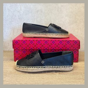 Tory Burch Zapato Apalgata Negra en Piel Size 5.5
