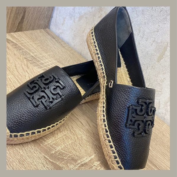 Tory Burch Zapato Apalgata Negra en Piel Size 5.5 - Imagen 5