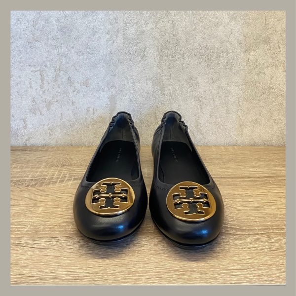Tory Burch Zapato Ballerina Minnie Travel Black Size 7 - Imagen 3