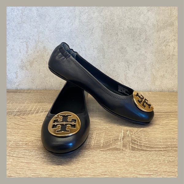 Tory Burch Zapato Ballerina Minnie Travel Black Size 7 - Imagen 4