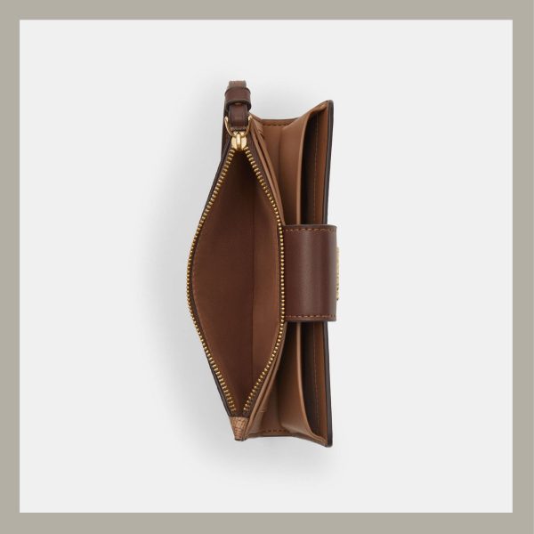 Coach Phone Wallet In Signature Canvas Tan & Brown - Imagen 3