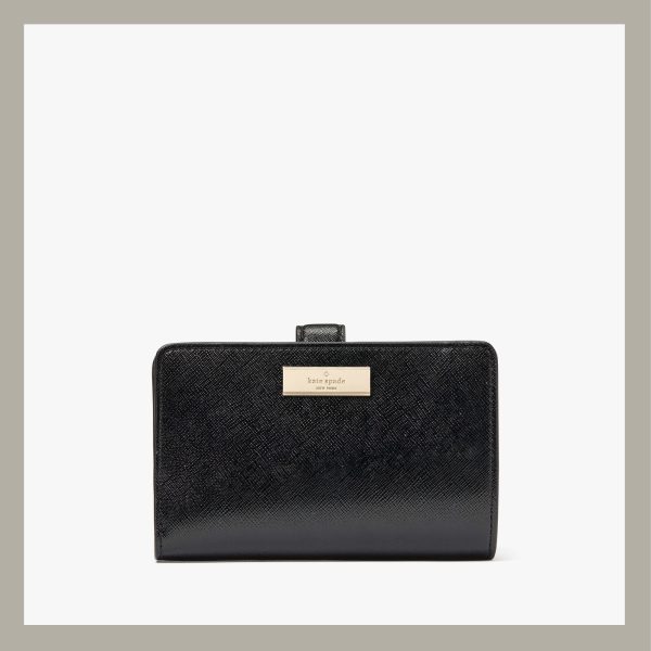 Kate Spade Monedero Kenzie Boxed Medium Compact Black