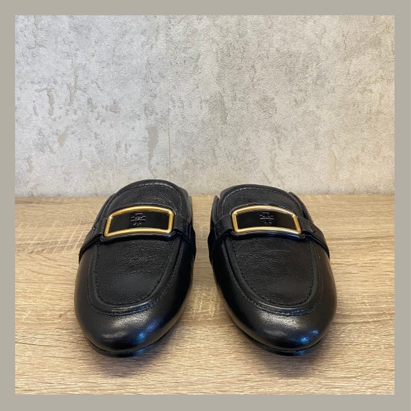 Tory Burch Zapato Georgia Backless Loafer Black Size 7 - Imagen 3