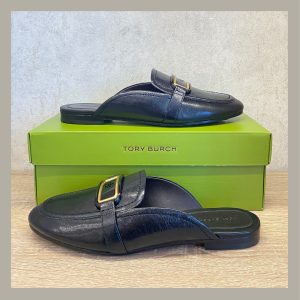 Tory Burch Zapato Georgia Backless Loafer Black Size 8