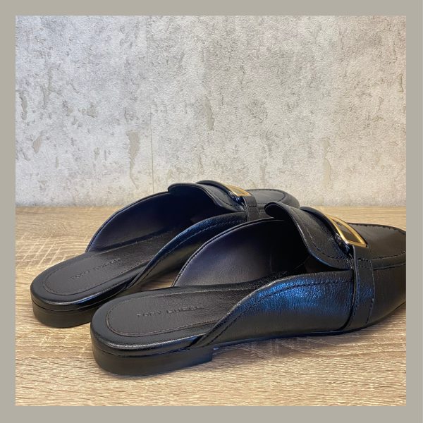 Tory Burch Zapato Georgia Backless Loafer Black Size 7 - Imagen 4