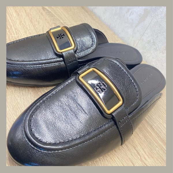 Tory Burch Zapato Georgia Backless Loafer Black Size 7 - Imagen 7
