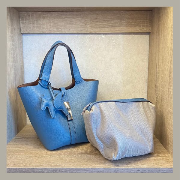 Basic & Chic Hand Bag Cuadrado Azul - Imagen 5