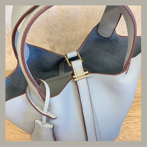 Basic & Chic Hand Bag Cuadrado con Candado Azul - Imagen 3