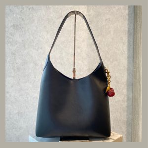 Basic & Chic Shoulder Bag Black with Cherry Charm