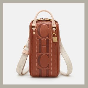 Carolina Herrera Crossbody Andy Locked 1 Coñac en Piel