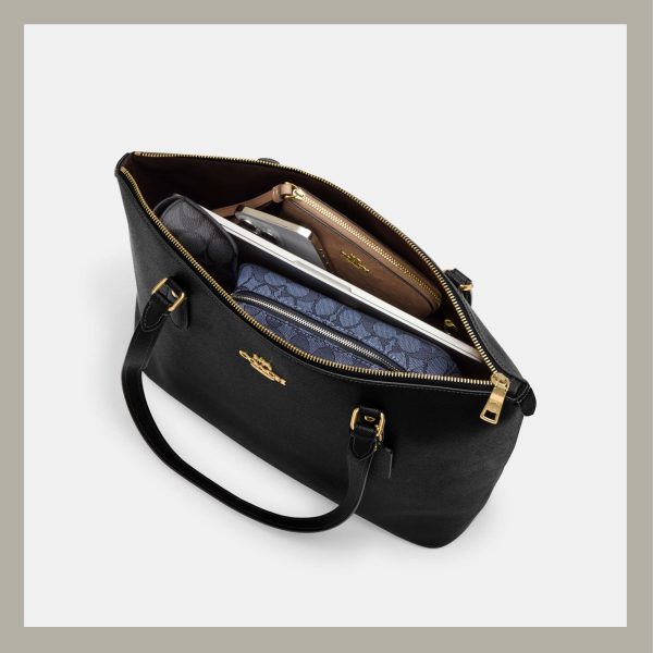 Coach Tote Bag Zip Gallery Black - Imagen 3