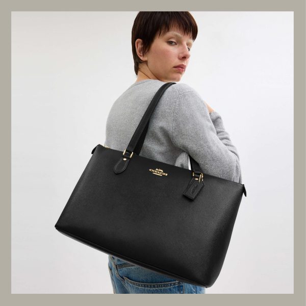 Coach Tote Bag Zip Gallery Black - Imagen 5
