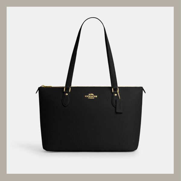 Coach Tote Bag Zip Gallery Black