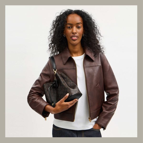 Coach Bucket Bag Rowan In Signature Canvas Brown & Black - Imagen 5