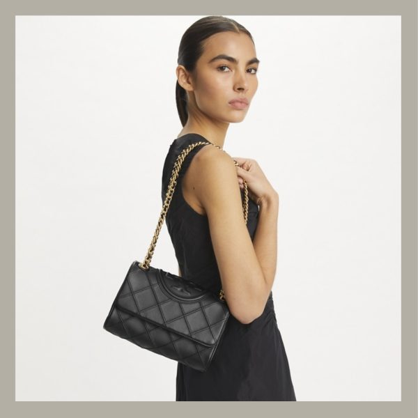 Tory Burch Shoulder Bag Small Fleming Soft Convertible Black - Imagen 2