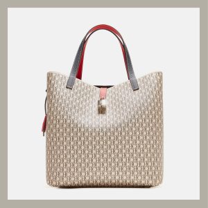 Carolina Herrera Matryoshka Locked M Canvas Tiros Rojo & Azul