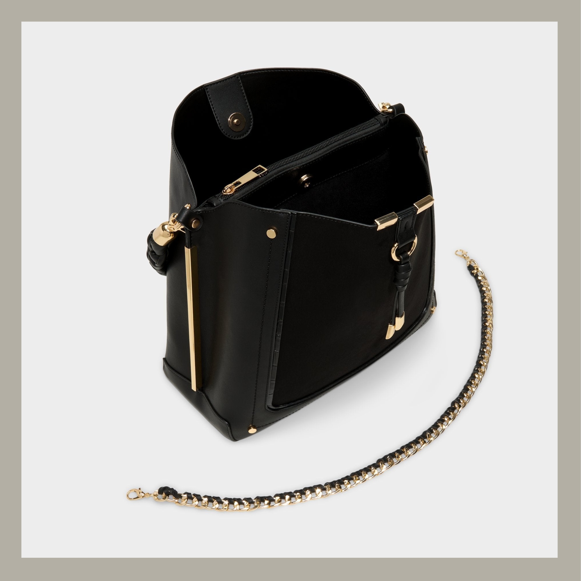 Aldo Bucket Bag Nalayna Black Multi - Imagen 3