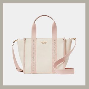 Kate Spade Tote Bag Small Kip Canvas Rose Smoke Multi