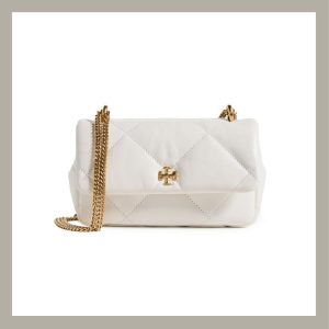 Tory Burch Crossbody & Shoulder Bag Mini Kira Diamond Quilt Warm White