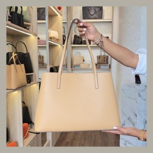 Tory Burch Tote Bag Medium Blake Warm Biscuit