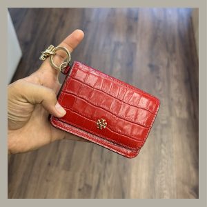 Tory Burch Tarjetero Emerson Embossed Flap Red Sky