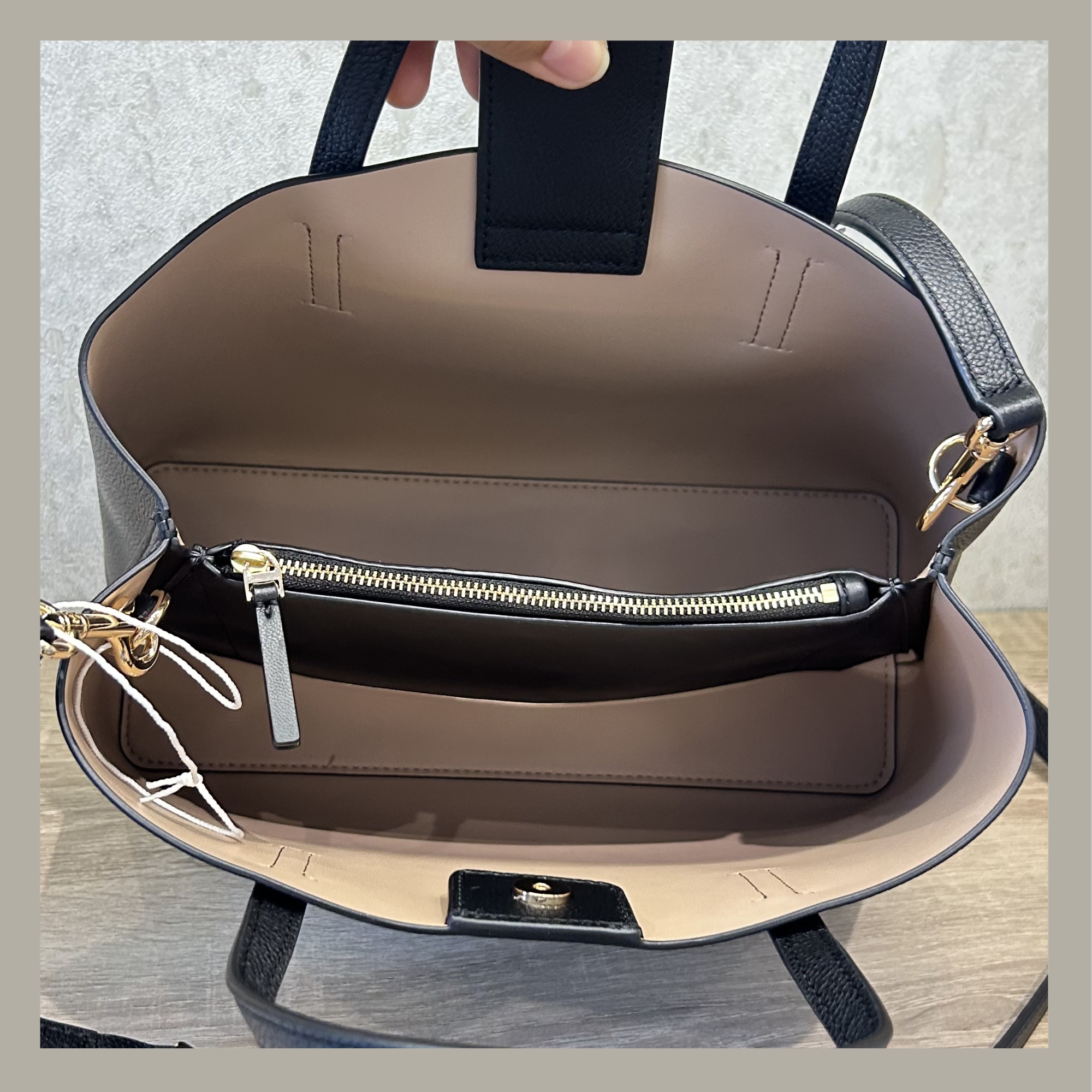 Tory Burch Tote Bag Small Blake Black - Imagen 8