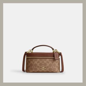 Coach Crossbody Bag Rainer In Signature Canvas Tan & Brown