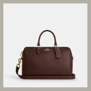 Coach Satchel Rowan Large Brown Maple